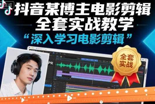抖音某博主电影剪辑全套实战教学,深入学习电影剪辑