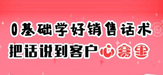 销售技巧和话术《0基础学好销售话术，把话说到客户心窝里》