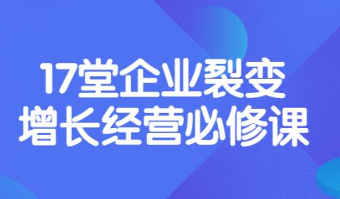 张琦《企业盈利增长17堂必修课》企业裂变增长的经营智慧