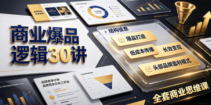 商业爆品逻辑30讲 拆解各行各业头部品牌盈利模式,吃透爆品打造