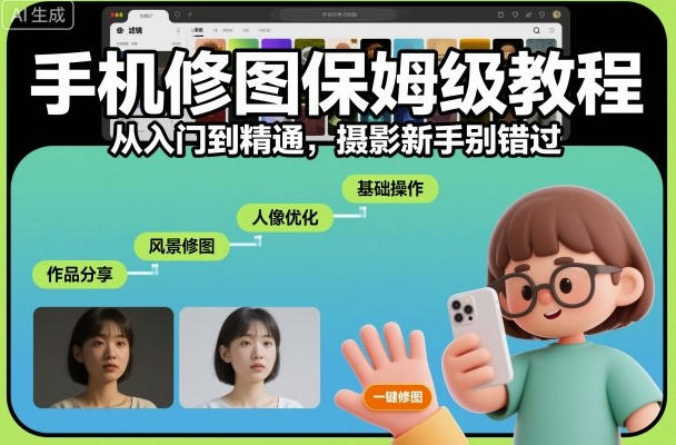 手机修图保姆级教程,从入门到精通,摄影新手别错过