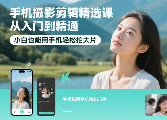 手机摄影剪辑精选课,从入门到精通