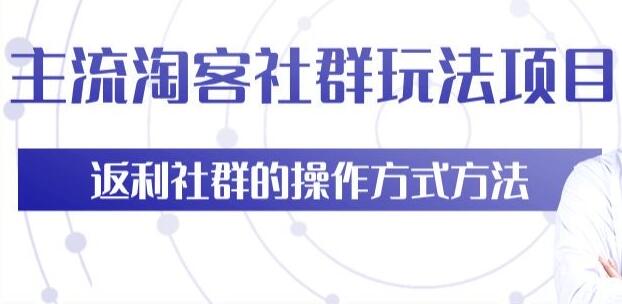 主流淘宝客社群玩法项目，返利社群玩法技巧