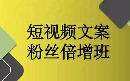 阳洋《短视频文案粉丝倍增班》培训课程视频