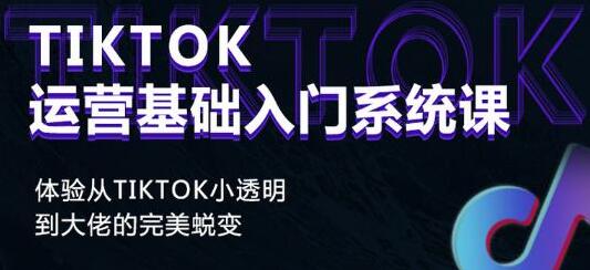 《Tiktok运营基础入门系统课》从tiktok小白到大佬的完美蜕变