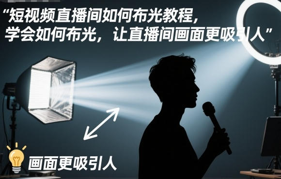 短视频直播间如何布光教程,学会如何布光,让直播间画面更吸引人