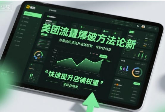 美团流量爆破方法论,付费流快速提升店铺权重,带动自然流