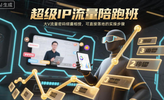 超级IP流量陪跑班,大V流量密码倾囊相授,可直接落地的实操步骤