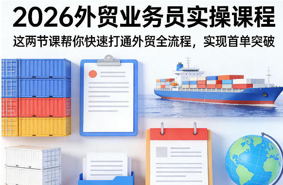 外贸业务员实操课程,帮你快速打通外贸全流程