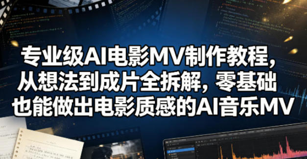 רҵ��AI��ӰMV�����̳̣�������Ӱ�ʸе�AI����MV