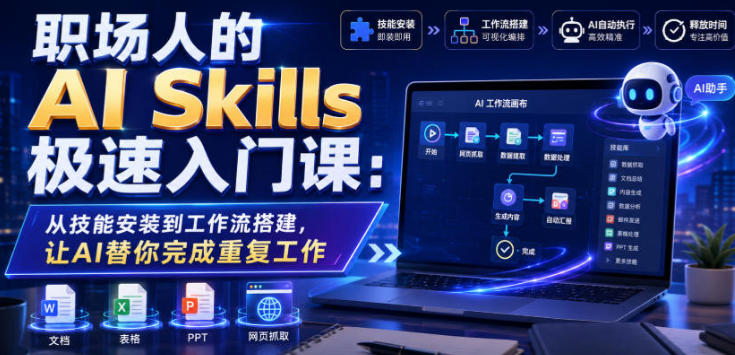 职场人的AI Skills极速入门课 让AI替你完成重复工作