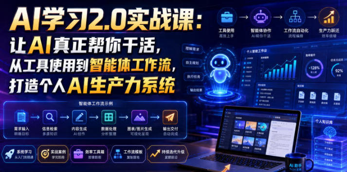 AI学习2.0实战课:让AI真正帮你干活,从工具使用到智能体工作流
