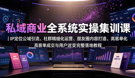 私域商业全系统实操课 IP定位公域引流、社群精细化运营