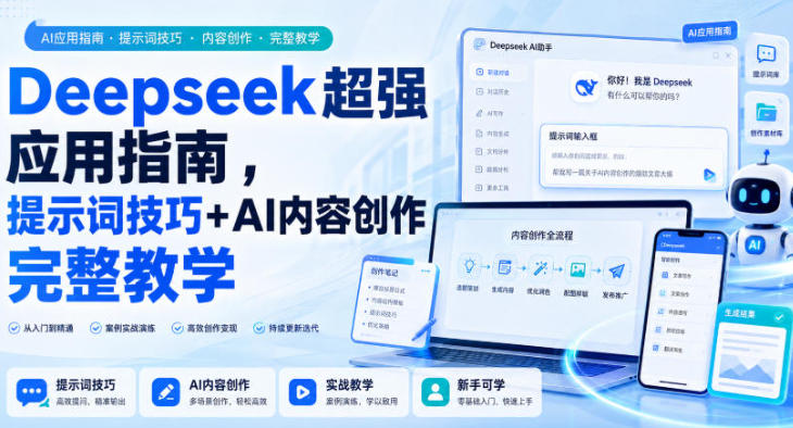 Deepseek超强应用指南,提示词技巧+AI内容创作完整教学
