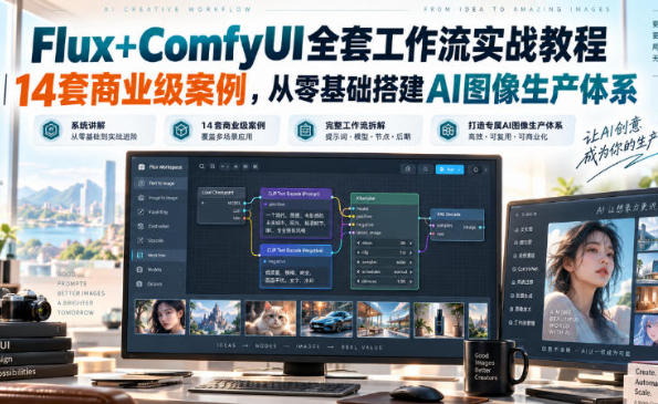Flux+ComfyUIȫ�׹�����ʵս�̳� 14����ҵ������ �AIͼ��������ϵ